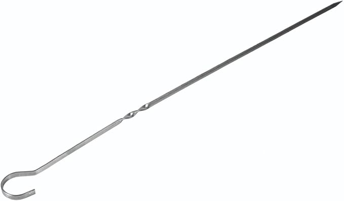 10PCS BBQ Grilling Skewers, Stainless Steel Kabob Needle with Anti Skid Handle and Hook Design, Proof and Washable, Ideal for Meat, Seafood, Vegetables, Sausage and More
