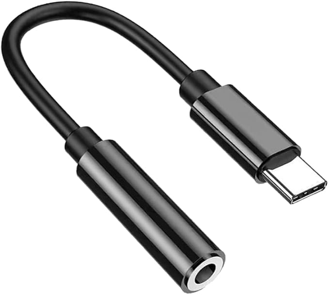 USB Type C to 3.5mm Female Headphone Jack Adapter, 1-Pack USB-C to Aux Audio Dongle Cable Compatible with iPhone 16 15 Pro Max, iPad Pro, Samsung Galaxy S25 S24 S23 S22 S21 S20, Pixel 9 8 7