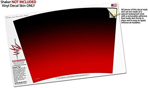 Skin Wrap Decal for IceShaker 2nd Gen 26oz Smooth Fades Red Black (SHAKER NOT INCLUDED)