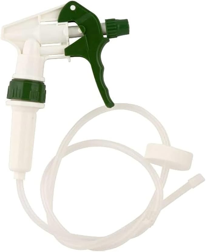 Heavy Duty Remote Extended Reach Trigger Sprayer with 36" Hose GreenWhite, Fits Large Containers and 1 Gallon Bottles with 38-400 Neck Size (Pack of 1)