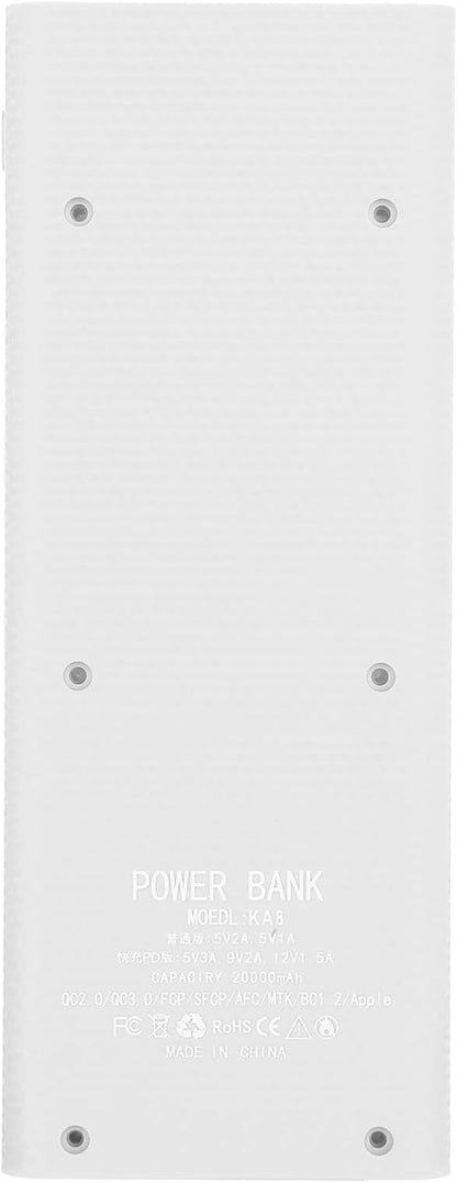 Cuifati Power Bank Kit,Lightweight 8 x Battery Storage Box Power Bank Kit DIY Portable Power Bank Jacking Accessory(White)