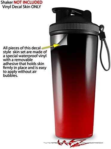 Skin Wrap Decal for IceShaker 2nd Gen 26oz Smooth Fades Red Black (SHAKER NOT INCLUDED)