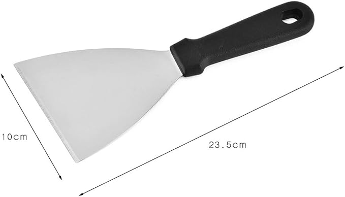 SYCOOVEN Small Spatula Stainless Steel Mini Serving Spatula for Flipping and Cooking, Metal Spatulas with Silicone Handle for Kitchen Use(Size:10 * 23.5cm)