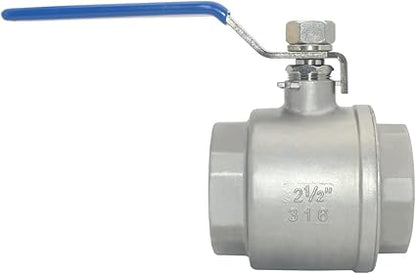 DAN SPEED 2-12" NPT Female 316 Stainless Steel Full Port Ball Valve Vinyl Handle WOG1000 (2-12 inch)