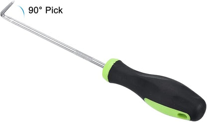 PATIKIL O-Ring 90 Degree Pick 170mm, Oil Seal Gasket Precision Screwdriver Puller Remover Removal Tool, Green