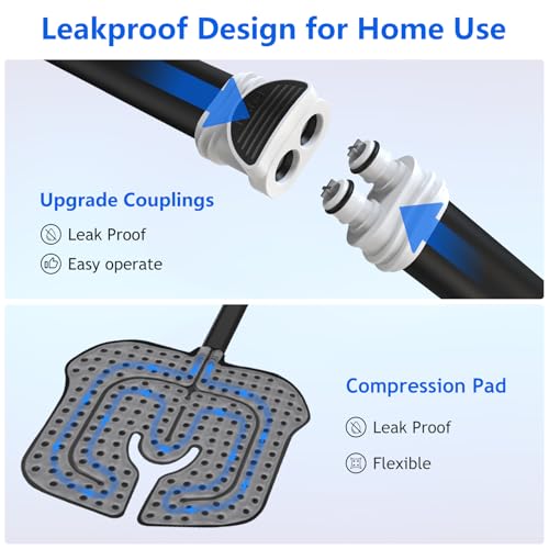 Rechargeable Ice Therapy Machine for Knee After Surgery - 6.2L Programmable Cold Therapy Machine for Knee Replacement Recovery Post Surgery, Leak-Proof Design & 4.5H Batter