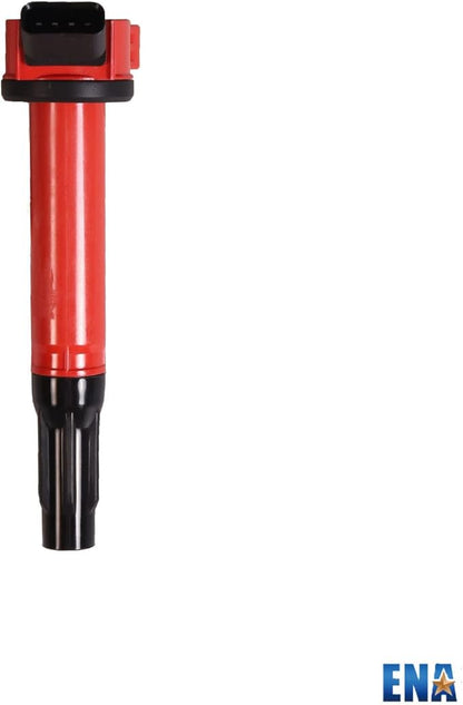 ENA Red Ignition Coil Pack Compatible with Lexus Toyota ES350 GS300 GS350 IS250 IS350 LS460 LX570 RC300 RC350 RX350 Highlander 4Runner Camry Sienna RAV4 Tundra Venza Avalon tC Replacement for UF487
