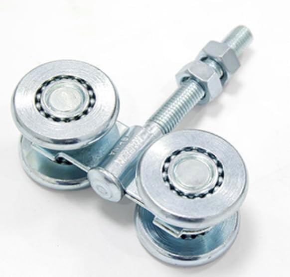 Trolley Assembly, Silent Roller Wheels for 1-34"" Wide and 2-14"" or Taller Shed Sliding Door, Rail Hanging Track, Electro-Galvanized Zinc Barn Door Hardware Kit, Silver, JHD294