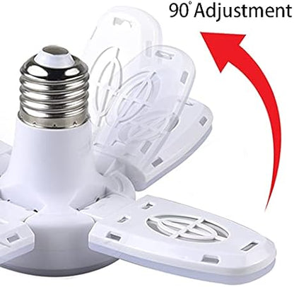 E27 LED Bulb Fan Blade Timing Lamp AC85-265V 28W Foldable Led Light Bulb Night Lights for Home Ceiling Light Lighting