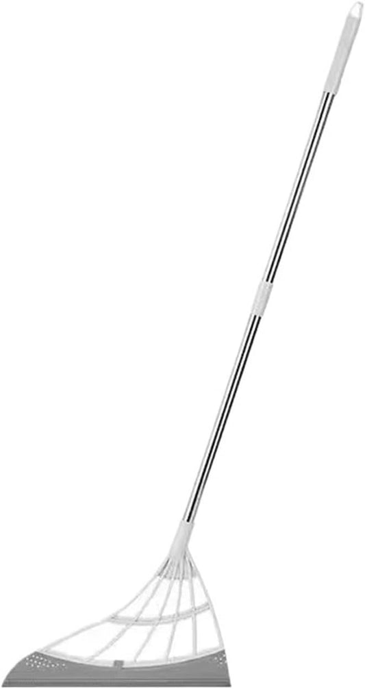 Silicone Broom Wiper Window Washing Multifunctional Household Home Floor Glass Hand-Push Mirror Cleaning Tools(Gray)