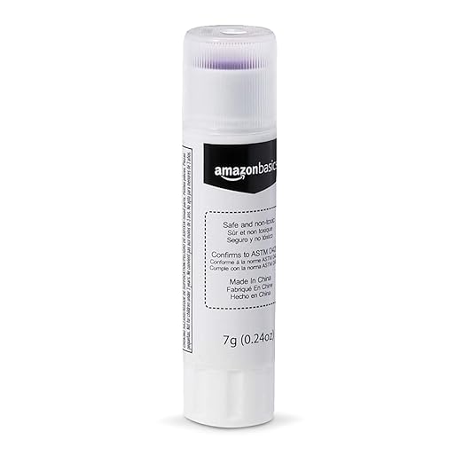Basics Purple Washable School Glue Sticks, Dries Clear, Non-Toxic, 0.24-oz Stick, 60-Pack