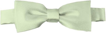 Solid Light Sage Green Color Kid's Pre-Tied Bow Tie