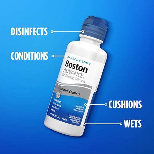 Boston Advance Conditioning Solution, Conditions & Wets Rigid Gas Permeable (RGP) Lens for Comfortable Wear, 3.5 Fl Oz (Pack of 2)