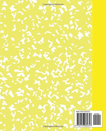 Composition Notebook: Wide Ruled Paper Notebook Journal  Aesthetic Vintage Composition Book Cover in Yellow  Blank Wide Lined Notebook