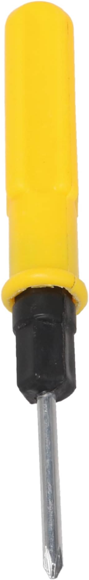 Double Head Detachable Screwdriver (4mm Cross  6mm Slotted) with Yellow Handle