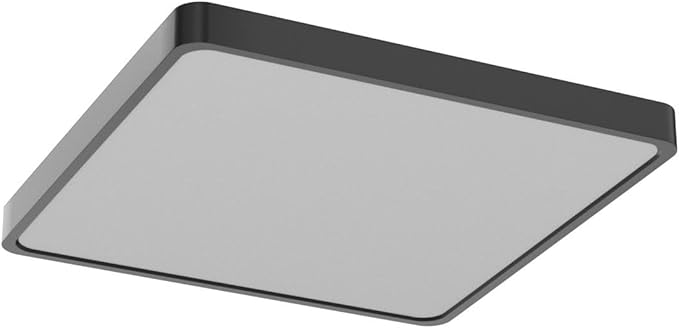 12Inch 24W Square LED Ceiling Light Fixtures Flush Mount, 5000K Daylight White LED Ceiling Lamp, Surface Mount Modern Ceiling Lights, Black Slim Flat Panel Lighting for Bedroom, Kitchen, Bathroom Etc
