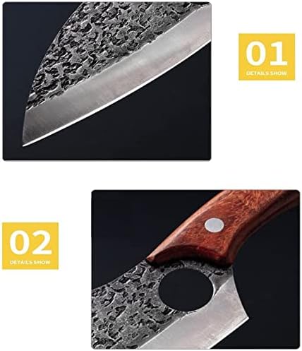 Meat Cleaver, 6" Forged Boning Knife Butcher Knife Kitchen Hand Forged for meat cleaver vegetable cutter slicer Outdoor Camping Chef Knives Cutting Vegetable