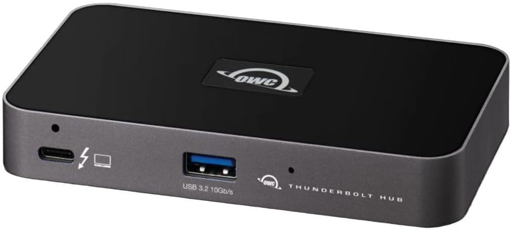 OWC Thunderbolt Hub Docking Station, Grey/Black, Thunderbolt 4, USB-A