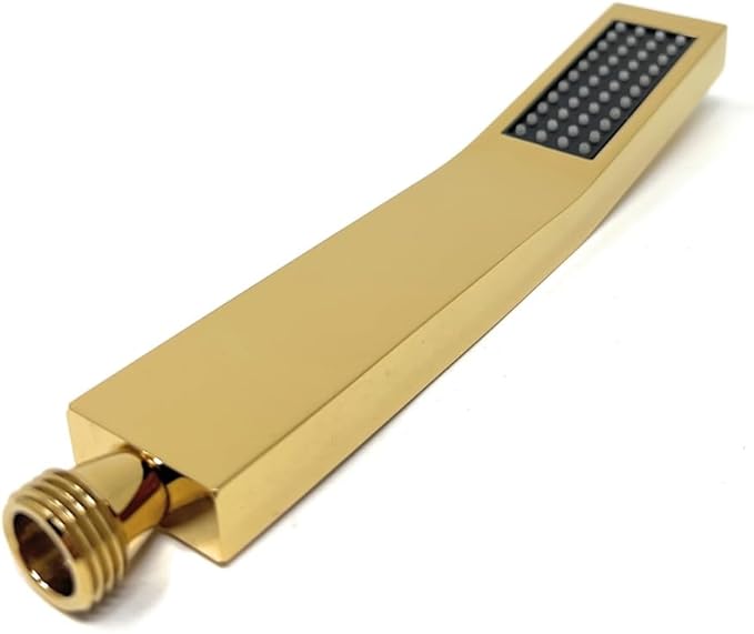 Cascada Contemporary Brass High Pressure Hand Held Shower | Single Setting Hand Shower (Polished Gold)