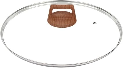 Tofficu Household Glass Lid Cookware Replacement, 11 Inch Universal Lid with Handle, Replacement pot Cover Wok Lid for Pots Pans Fry Pan, Shockproof Tempered Lid for 12 Inch Frying Pan, Wok, and Pot