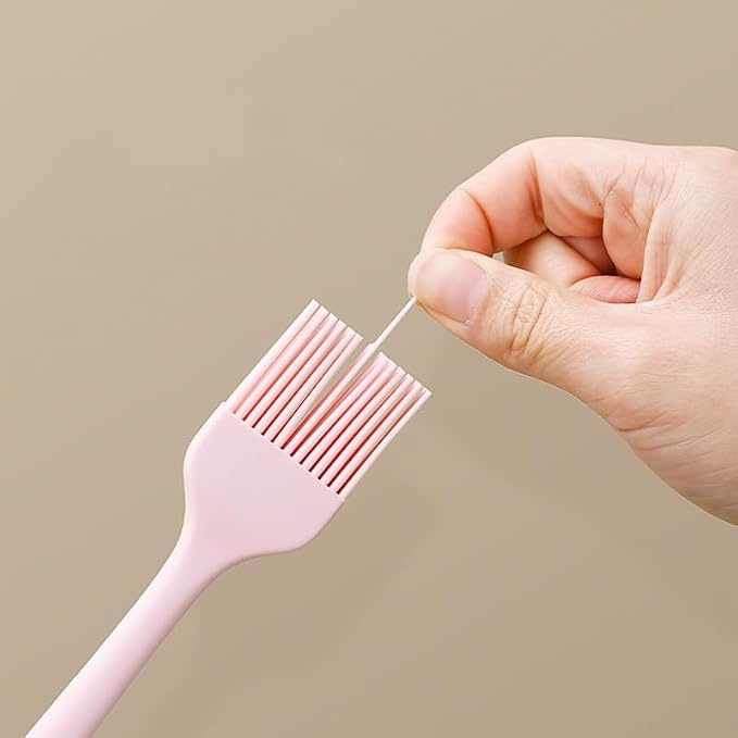 Only 1 left Silicone Basting Brush for Cooking Baking and Grilling, Heat Resistant Bristles for Oils Butter Sauces and Marinades, Dishwasher Safe, Pink