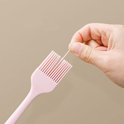 Only 1 left Silicone Basting Brush for Cooking Baking and Grilling, Heat Resistant Bristles for Oils Butter Sauces and Marinades, Dishwasher Safe, Pink