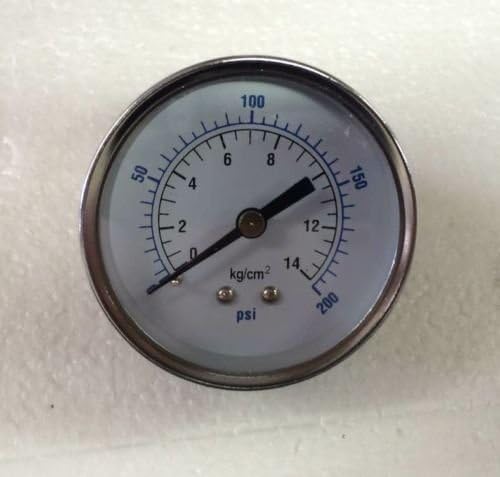 Air Compressor PressureHydraulic Gauge 2.5" Face Back Mount 14" NPT 0-200 PSI