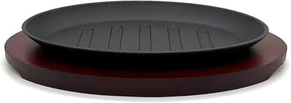 Cast Iron Griddle Plate, 8 Inch Square, Black