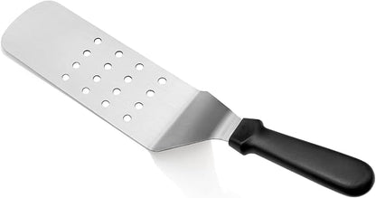 New Star Foodservice 38385 Plastic Handle Flexible Grill TurnerSpatula, Perforated, 14.5-Inch, Black