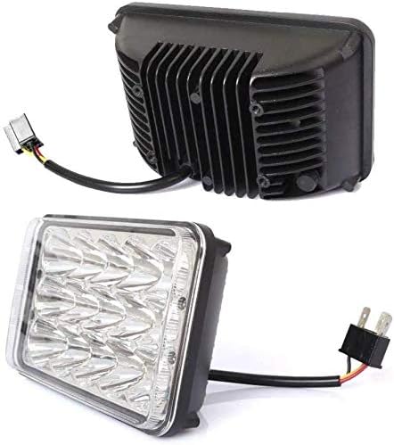 DOT Approved 4PCS 4X6 LED Headlights for Peterbilt 378 357 379 386 340 365 384 (Fits Truck with 4 headlights) H4651 H4642 H4652 H4656 H4666 H4668 H6545 Sealed Beam H4 Plug