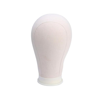 LIFKOME Canvas Block Mannequin Head Display Styling Dummy Head for Wig Making Professional Hair Stylist Training Stand Includes T Needle Holder Portable and Lightweight