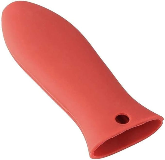 1Pc Heat-Resistant Silicone Hot Handle Holder Pot Sleeve Grip Handle Cover Potholder Sleeve Cookware Handles for Cast Iron, Pans, Metal Frying Pans, Skillets, Griddles Red Clever Design