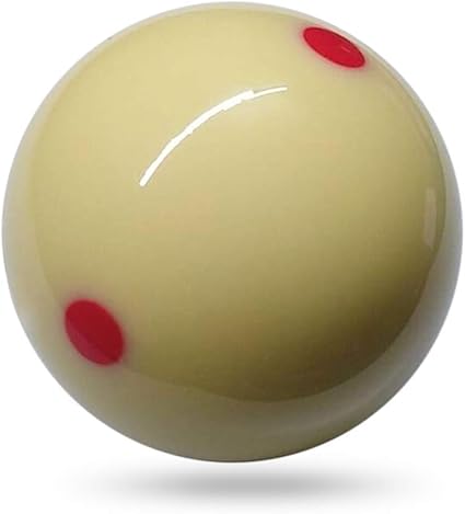 Lixada Billiards 2-14" Regulation Size BilliardPool Ball - Pro Cup Cue Ball with 6 RedBlue Dots, White