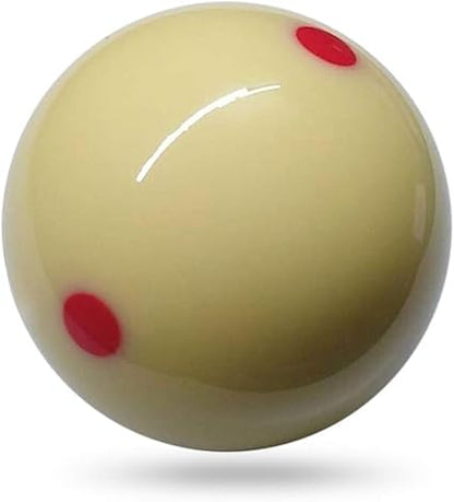 Lixada Billiards 2-14" Regulation Size BilliardPool Ball - Pro Cup Cue Ball with 6 RedBlue Dots, White