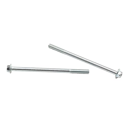 M6 x 100mm Crankcase Flange Bolts M6-1.0x100 Screws M6x1.0x100 ScrewBolt for 125cc 150cc GY6 Motors Scooter Kart ATV 2 Pack