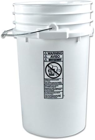 Letica 7 Gallon HDPE Bucket, White