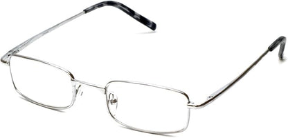 Calabria Reading Glasses - R753 Shiny Silver 5.00