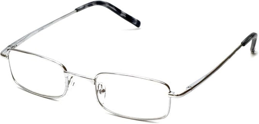 Calabria Reading Glasses - R753 Shiny Silver 5.00