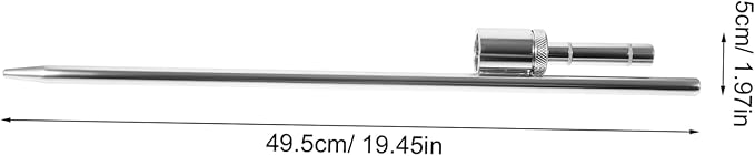 YARNOW Stainless Steel Flag Pole Holder Ground Stake Silver Flag Spike Ground Stake Flag Pole Support