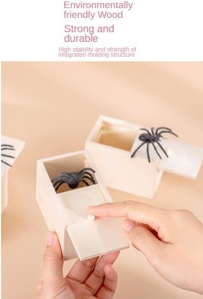 Spider Scare Wooden Box, Prank Ideas, Trick, Spider Trick, Prank Gifts