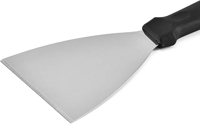 SYCOOVEN Small Spatula Stainless Steel Mini Serving Spatula for Flipping and Cooking, Metal Spatulas with Silicone Handle for Kitchen Use(Size:10 * 23.5cm)