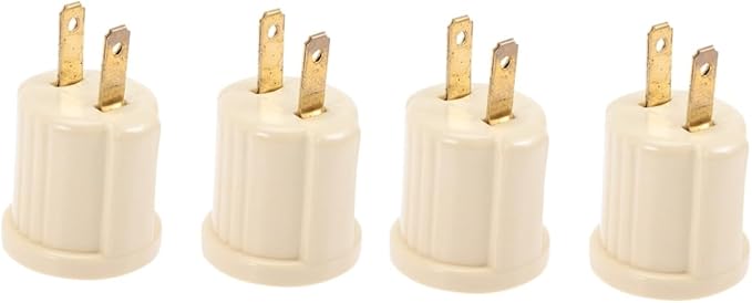 DOITOOL 2sets Indoor Use Light Socket Adapter Us to Bulb Socket Outlet Converter Easy Installation 2pcs2