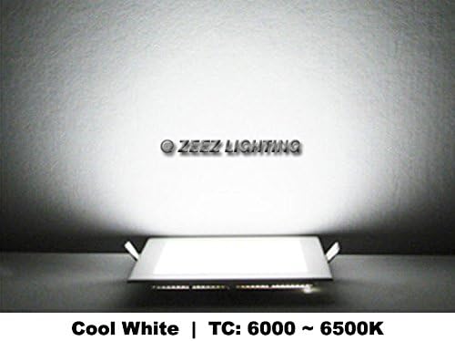 ZEEZ LED Recessed Lighting 9 Inch (OD 9.40" / ID 8.50"), 20W Round Ceiling Down Light Fixture, Non-Dimmable Canless Cool/Cold White Can Lights, Ultra-Thin Panel Wafer Pancake Downlight Retrofit
