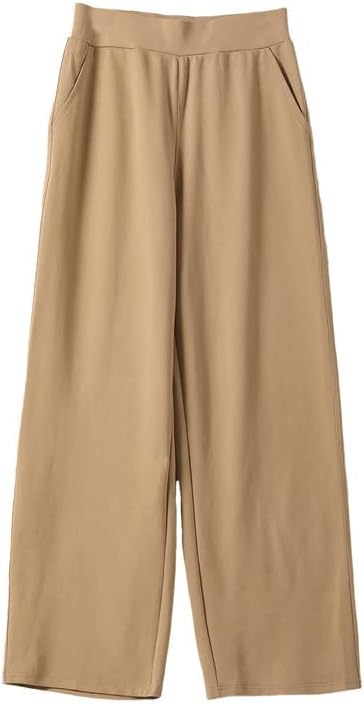 JASTIE Women's High Waist Palazzo Pants with Deep Pockets Comfort Pull-On Straight Petite Leg Regular Office Work Trousers……