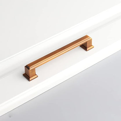 5 Inch Brushed Brown Square Cabinet Pulls, 5 Pack