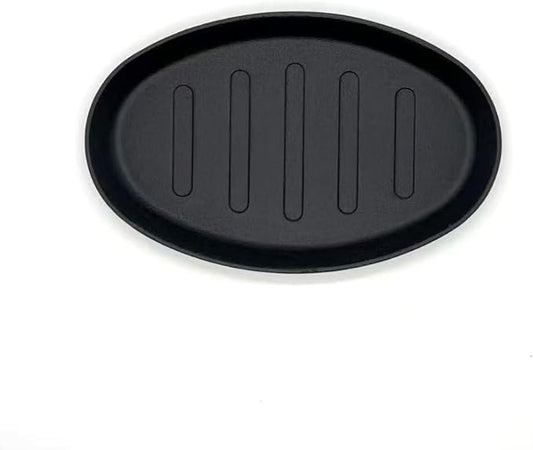 Cast Iron Griddle Plate, 8 Inch Square, Black