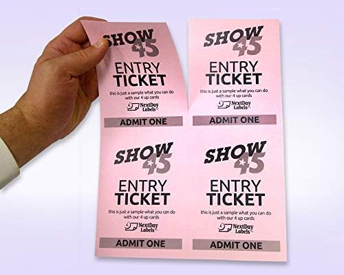 NextDayLabels 8-12" x 11" LaserInkjet Postcards 4 Per Page, (4-14" x 5-12" Each Card  Pink, 1000 Cards)