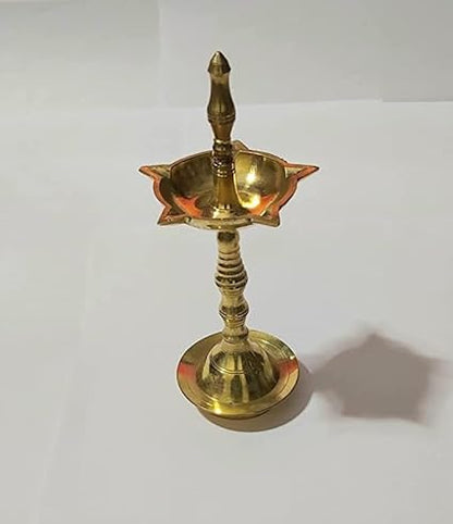 Brass Diya, Deepak, Pooja Diya, Puja Item, Religious, Brass Oil Lamp, for Pooja Indian Traditional Festival Diwali Decoration, Diya Lighting Accessories, Gift Items, Pooja Kit Lanterns, Lamps
