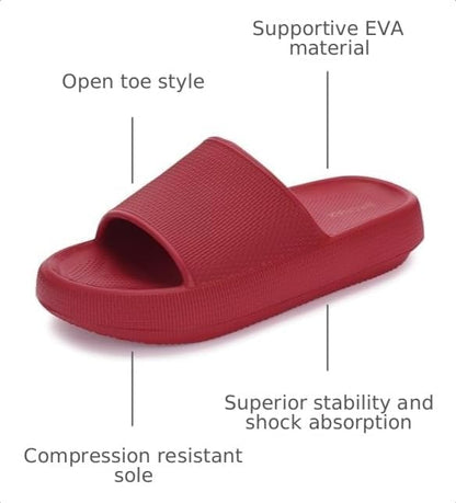 BRONAX Cushioned Thick Sole Pillow Slides