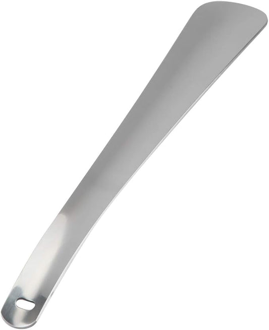 Metal Shoe Horn 11.8in, Stainless Steel Shoehorn Long Handle Shoe Horns Shoe Helper for Seniors Pregnant Woman Kids